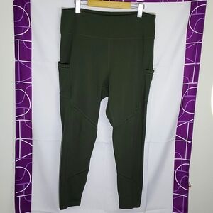 Joe Fresh Active Sage Green Leggings with Pockets - Sz XLarge